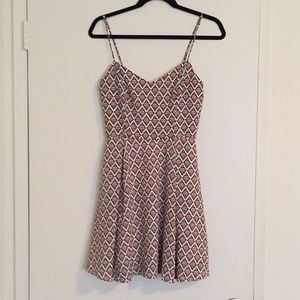 Geometric Print Skater Dress